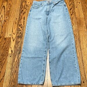 Levi's  Sz 31 High Waisted Straight light blue jeans Cotton hemp mix great shade